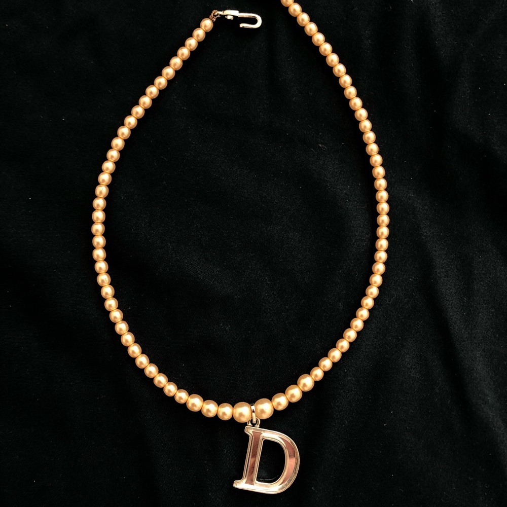 Christian Dior vintage necklace pearl choker